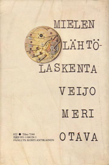 Veijo Meri: Mielen lähtölaskenta - takakansi